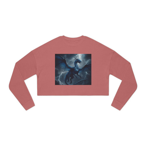 Ethereal Storm Dragon - Women's Cropped Sweatshirt