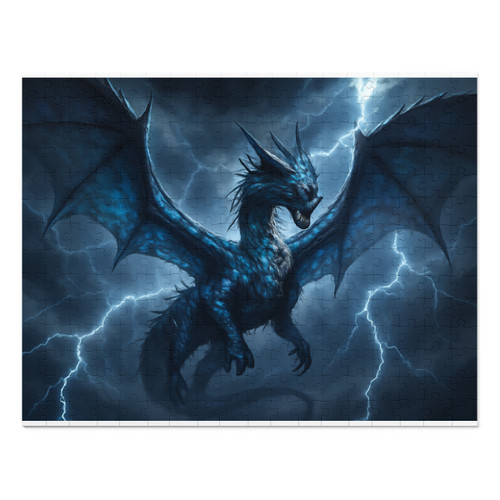 Ethereal Storm Dragon - Jigsaw Puzzle with Tin