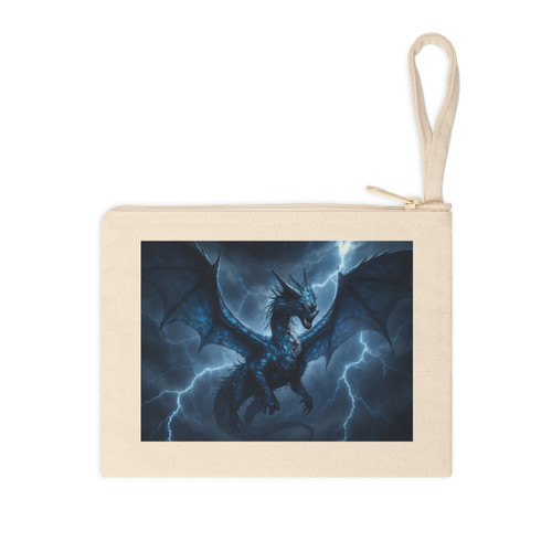 Ethereal Storm Dragon - Accessory Zipper Pouch