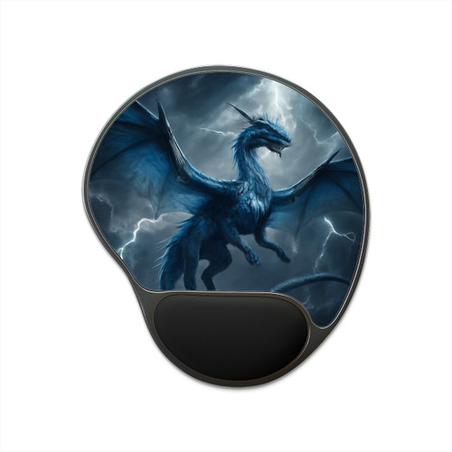 Ethereal Storm Dragon - Mouse Pad With Wrist Rest