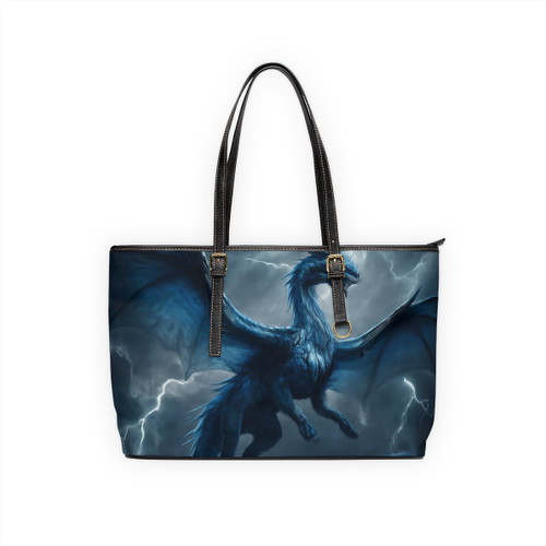 Ethereal Storm Dragon - PU Leather Shoulder Bag