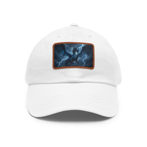 Ethereal Storm Dragon - Dad Hat with Leather Patch (Rectangle)