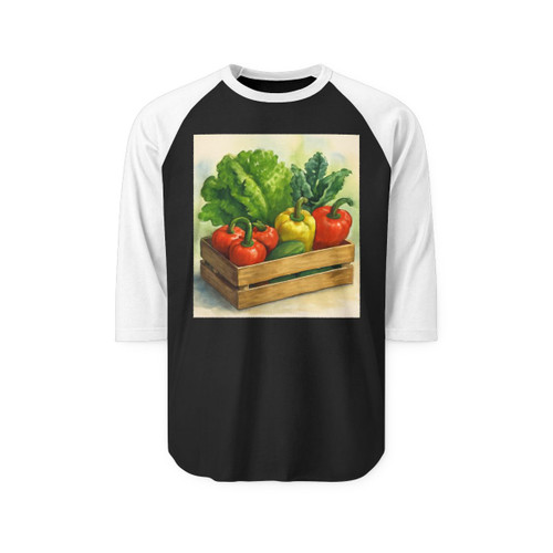 Savor the Harvest - Unisex Three-Quarter Sleeve Raglan Shirt Savor the Harvest - Unisex Three-Quarter Sleeve Raglan Shirt