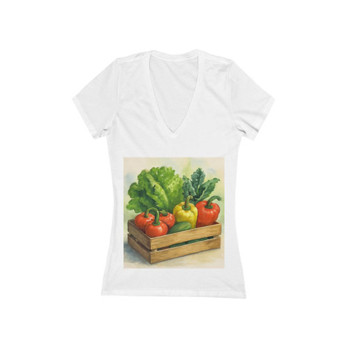 Savor the Harvest - Women's Jersey Short Sleeve Deep V-Neck Tee Savor the Harvest - Women's Jersey Short Sleeve Deep V-Neck Tee