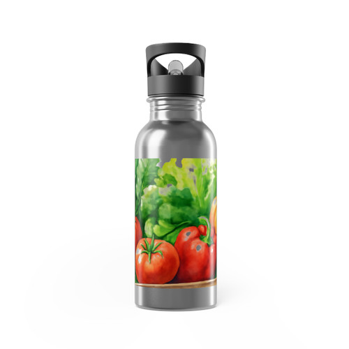 Savor the Harvest - Stainless Steel Water Bottle With Straw, 20oz
