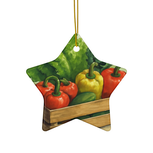 Savor the Harvest - Ceramic Ornament, 4 Shapes