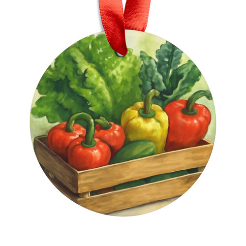 Savor the Harvest - Acrylic Ornament with Ribbon