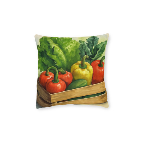 Savor the Harvest - Square Pillow - Pink Back