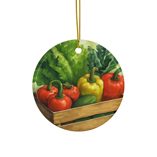 Savor the Harvest - Ceramic Ornaments, 2-Side Print, (1pc, 3pcs, 5pcs, 10pcs)