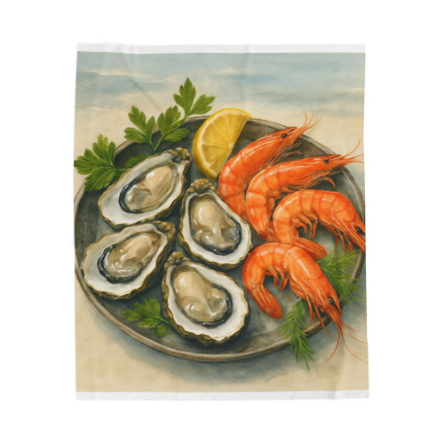 Flavors of the Sea - Velveteen Plush Blanket