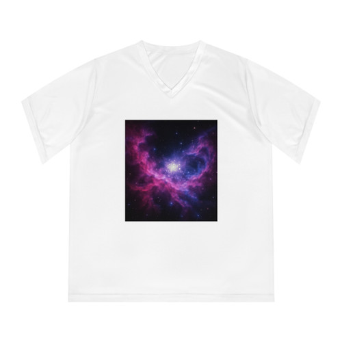 Ethereal Cosmic Voyage - Women's Performance V-Neck T-Shirt