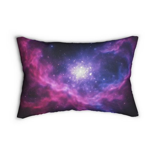 Ethereal Cosmic Voyage - Spun Polyester Lumbar Pillow