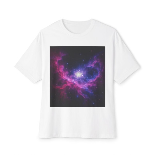 Ethereal Cosmic Voyage - Unisex Oversized Boxy Tee