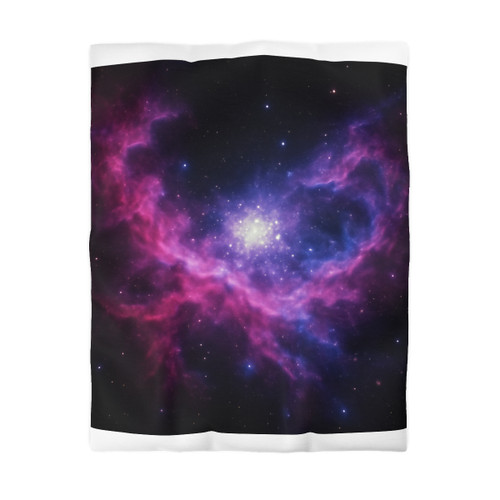 Ethereal Cosmic Voyage - Microfiber Duvet Cover