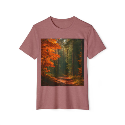 Golden Autumn Retreat - Unisex Recycled Organic T-Shirt
