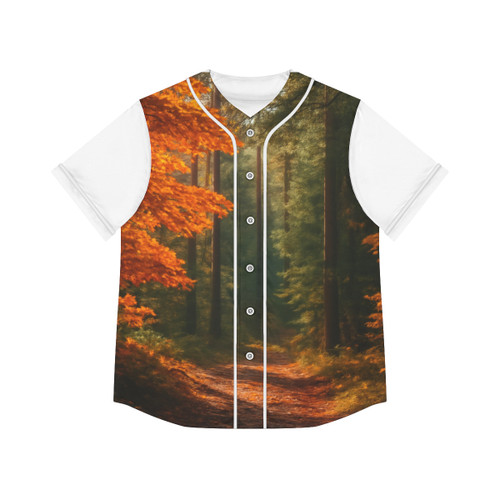 Golden Autumn Retreat - Women's Baseball Jersey (AOP)