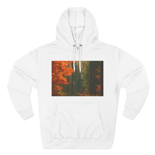 Golden Autumn Retreat - Three-Panel Fleece Hoodie