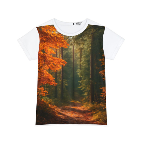Golden Autumn Retreat - Women's Short Sleeve Shirt (AOP)