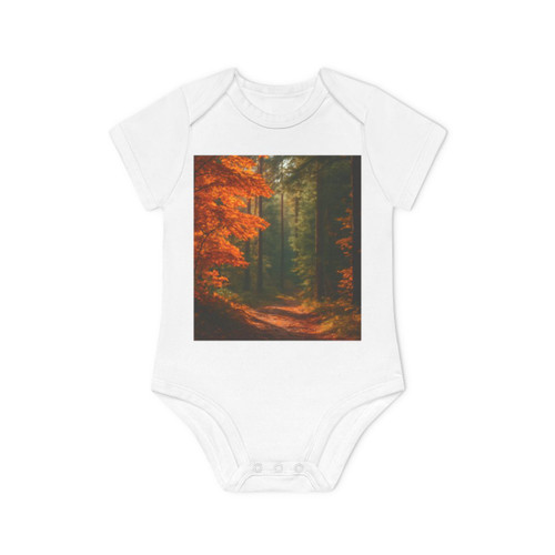 Golden Autumn Retreat - Baby Organic Short Sleeve Bodysuit