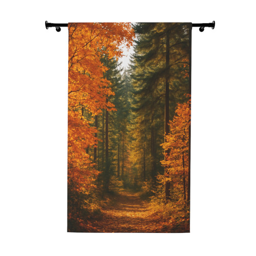Golden Autumn Retreat - Window Curtains (1 Piece)