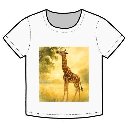 Gentle Giraffe Glow - Organic Rib Baby Tee