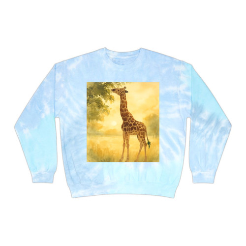Gentle Giraffe Glow - Unisex Tie-Dye Sweatshirt