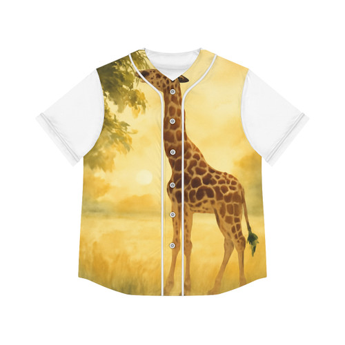 Gentle Giraffe Glow - Women's Baseball Jersey (AOP)
