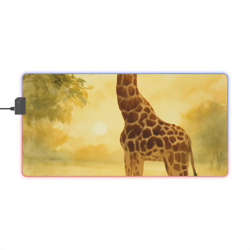 Gentle Giraffe Glow - LED Gaming Mouse Pad