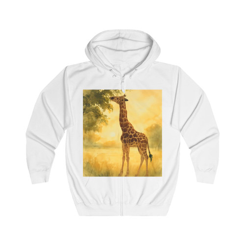 Gentle Giraffe Glow - Unisex Full Zip Hoodie