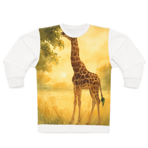 Gentle Giraffe Glow - Unisex Sweatshirt (AOP)
