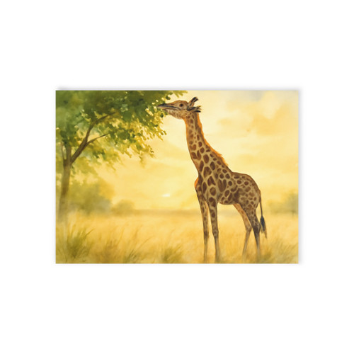 Gentle Giraffe Glow - Holiday Cards (One-sided print)