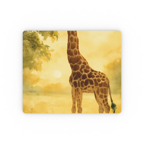 Gentle Giraffe Glow - Rectangular Mouse Pad