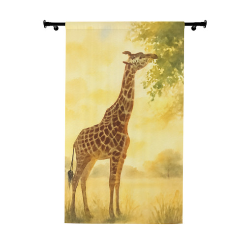 Gentle Giraffe Glow - Window Curtains (1 Piece)