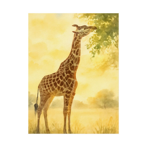 Gentle Giraffe Glow - Rolled Posters