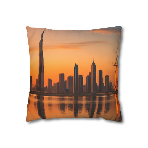 Dubai Desert Mirage - Square Poly Canvas Pillowcase