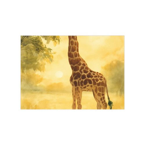 Gentle Giraffe Glow - Unframed Prints