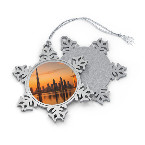 Dubai Desert Mirage - Pewter Snowflake Ornament