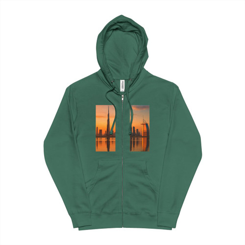 Dubai Desert Mirage - Unisex Fleece Zip Up Hoodie