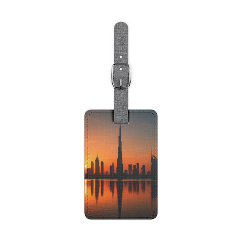 Dubai Desert Mirage - Saffiano Polyester Luggage Tag, Rectangle