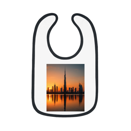 Dubai Desert Mirage - Baby Contrast Trim Jersey Bib