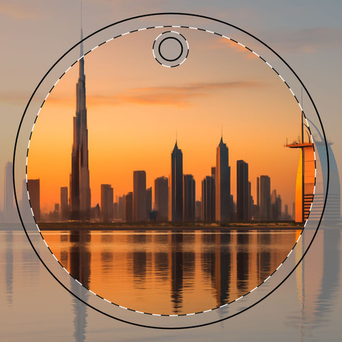 Dubai Desert Mirage - Ceramic Ornament, 2-Side Print