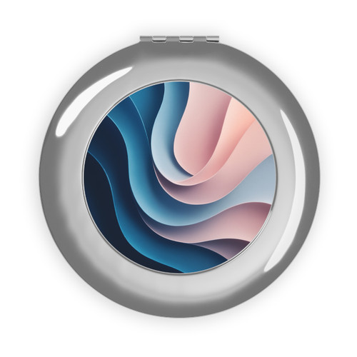 Fluid Harmony Waves - Compact Travel Mirror