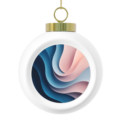 Fluid Harmony Waves - Christmas Ball Ornament