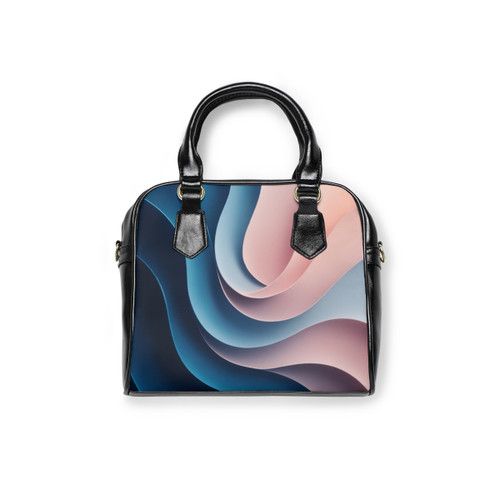 Fluid Harmony Waves - Shoulder Handbag