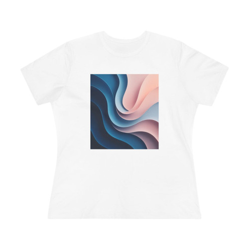 Fluid Harmony Waves - Women's Cotton Tee Fluid Harmony Waves - Women's Cotton Tee