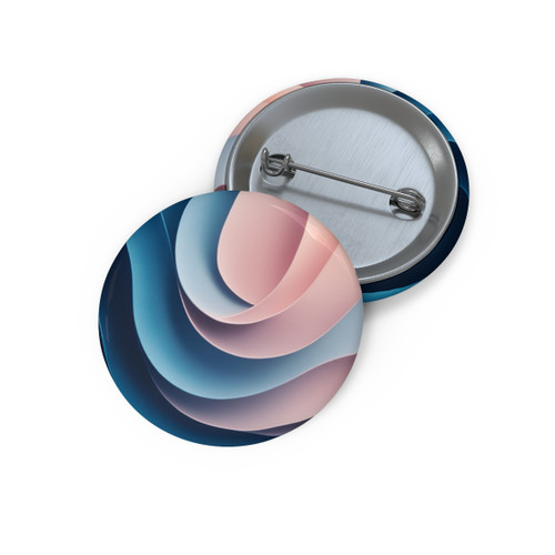 Fluid Harmony Waves - Custom Pin Buttons