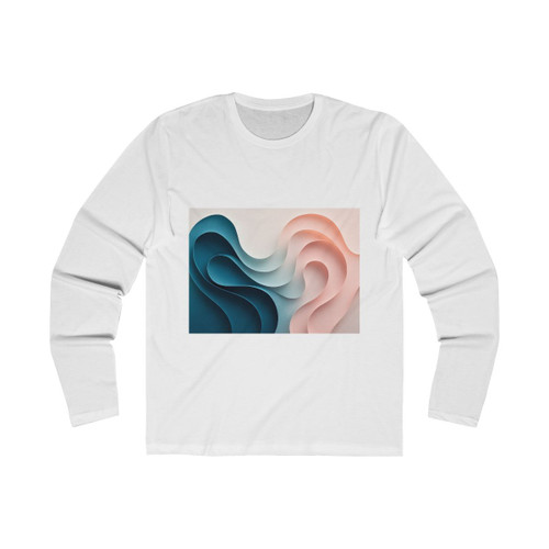 Fluid Harmony Waves - Men's Long Sleeve Crew Tee Fluid Harmony Waves - Men's Long Sleeve Crew Tee