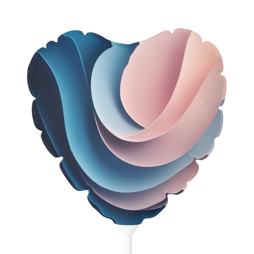 Fluid Harmony Waves - Balloon (Round and Heart-shaped), 11"