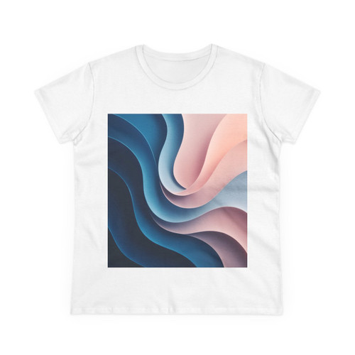 Fluid Harmony Waves - Women's Midweight Cotton Tee