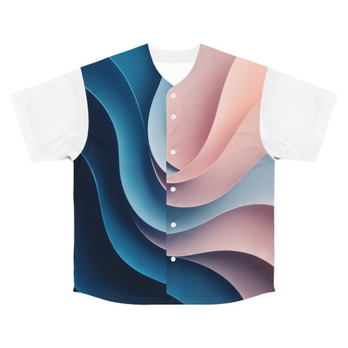 Fluid Harmony Waves - Men's Baseball Jersey (AOP)